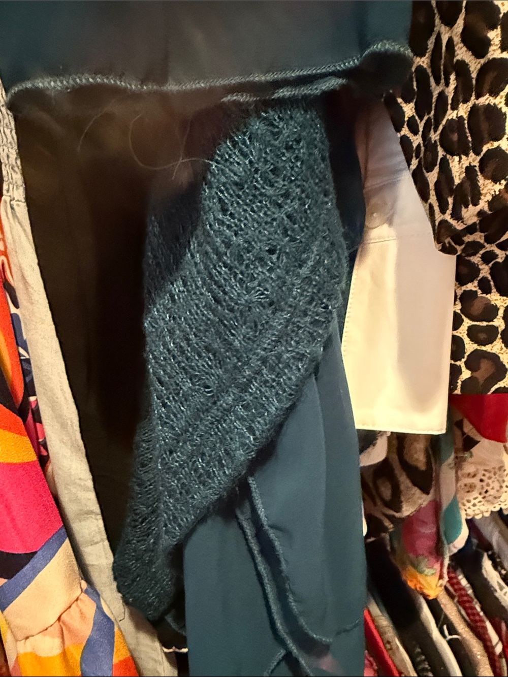 Pretty Angel Teal Layered Chiffon-Trim Tunic - Picture 11 of 12